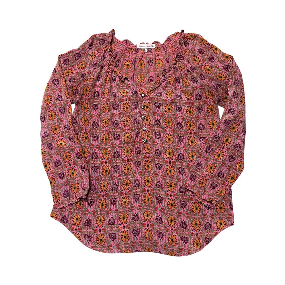 Rebecca Taylor Silk Paisley Blouse SMALL
